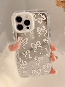 Y2K 1pc Gucadi Bowknot Mirror Makeup Mirror Elegant Princess Style Creative Design Compatible With IPhone Case