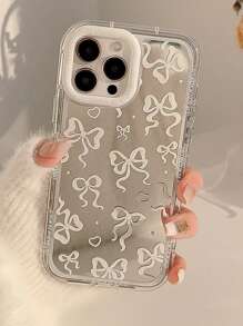 Y2K 1pc Gucadi Bowknot Mirror Makeup Mirror Elegant Princess Style Creative Design Compatible With IPhone Case