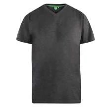 Duke Mens Signature D555 Kingsize T-Shirt (Charcoal Melange) - Grey - View 1