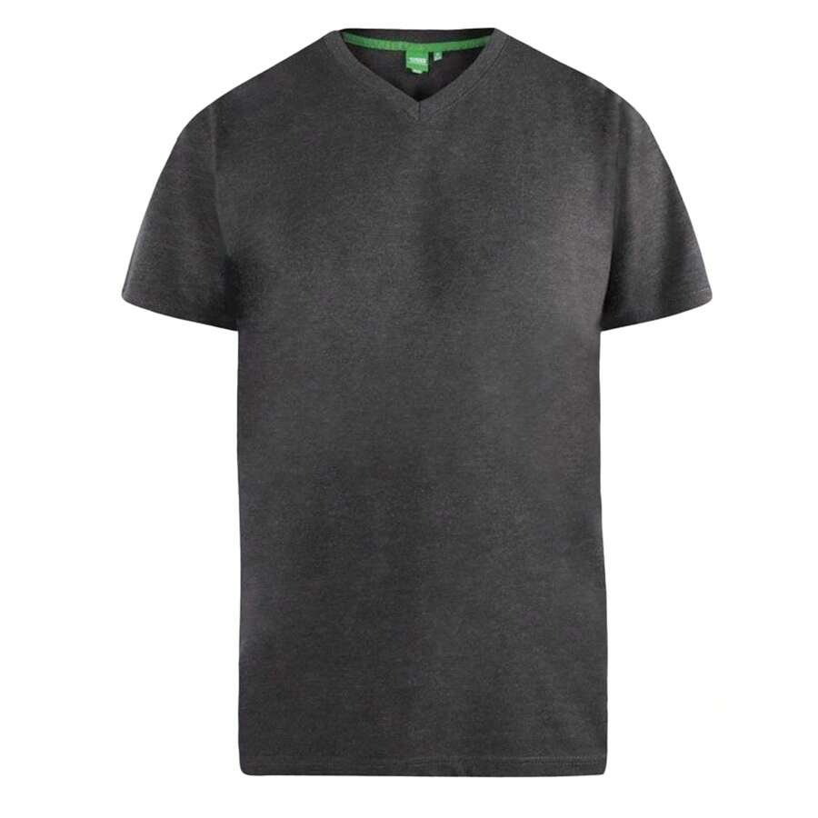 Duke Mens Signature D555 Kingsize T-Shirt (Charcoal Melange) - Grey - View 1