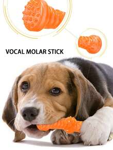 1 件 TPR 材质发声宠物玩具强力耐咬狗骨头形状宠物磨牙棒狗玩具适用于宠物室内无聊缓解玩具 - 彩色 - 查看 3