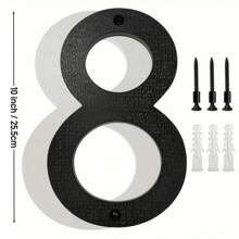 10 Inches, Floating Metal Modern House Number, Stainless Steel Texture Party Decoration Number, Outdoor Address Sign, Garden Gate And Mailbox Decoration Number,With Installation Kit - Multicolor - View 18