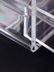 1 pieza Organizador de cajón de escritorio transparente para lápices labiales/brillos de labios, caja de almacenamiento de maquillaje a prueba de agua y polvo, para vacaciones en la playa, colección de baño, colección de dormitorio, gran capacidad