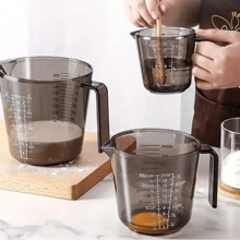 1 件/4 件量杯套装，灰色塑料液体量杯，适用于烘焙 - 彩色 - 查看 3