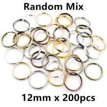 50-200 stuks Diameter 5-20mm Open Jump Rings Dubbele Lussen Goud Zilver Kleur Split Ringen Connectoren Voor Sieraden Maken Benodigdheden DIY Accessoires