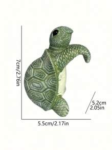 1只海洋動物玳瑁樹脂雕塑,適用於花園、庭院或盆栽懸掛飾品 - 彩色 - 查看 2