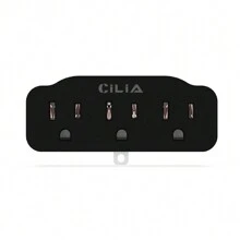 CILIA 1 pieza Adaptador de enchufe múltiple, Expensor de salida de pared de 3 tomas, Divisor de enchufe eléctrico pequeño para crucero, viaje, hogar, oficina Enchufe múltiple Blanco/Negro - Tipo de Enchufe A USA (110-127V) - Ver 9