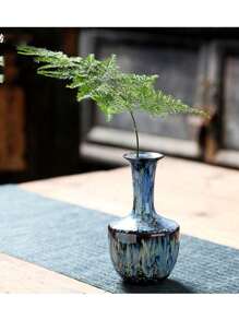 1 件复古裂纹釉陶瓷花瓶，家居装饰桌面花瓶，适用于客厅、走廊、书房（单个花瓶，不含花） - 仿古瓶 - 查看 5