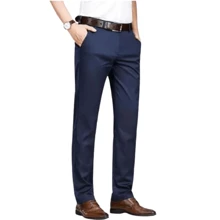 Men's Slim Business Dress Pants - Various Colors Immediate Shipping - 藏蓝色 - 查看 3