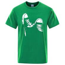 Oversized Skate Star Tennis T-Shirt 100% Cotton From S To Plus Size G3 - màu xanh lá - Xem 1