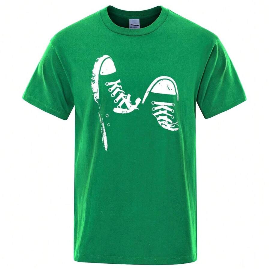 Oversized Skate Star Tennis T-Shirt 100% Cotton From S To Plus Size G3 - màu xanh lá - Xem 1