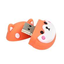 ZKCICI 1 pièce Clé USB portable en silicone de 32 Go/64 Go/128 Go avec l'apparence mignonne d'un petit chien de dessin animé