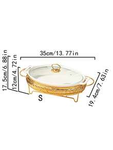 1set Ceramic Pot With Lid, Cookware For Party, Home Kitchen Use Seafood Boil - Multicolor - View 8