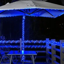 1 包水滴太阳能灯管，22.9 英尺 50led/39.3 英尺 100led/72.1 英尺 200led/104.9 英尺 300led 8 种照明模式，IP65 防水户外花园灯适用于婚礼、派对、节日装饰 - - 藍色 - 查看 9