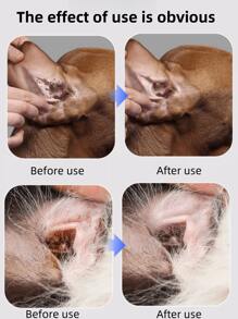 Limpiador líquido para las orejas de gatos y perros, lavado de orejas dedicado para gatos y perros, gotas para los oídos para proteger la salud de las orejas de las mascotas - Rojo - Ver 5