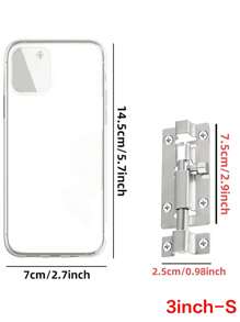 1 Stück Edelstahl Türschieberiegelschloss