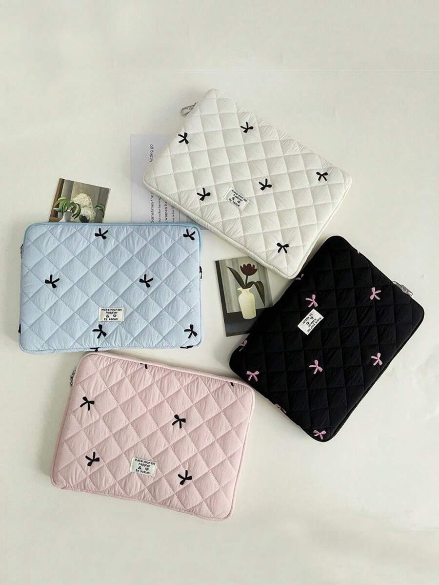 1 Stück 11 Zoll/15 Zoll Computertasche minimalistische leichte Tasche mit großer Kapazität kompatibel mit iPad, geeignet für Schulsaison und Rückkehr zur Schulsaison Reisen, Laptophülle Schlafsaal Tablettasche einfarbig cartoon süße schützende Hülle Laptoptasche Computer-Handtasche tragbare Desktop-Schutzabdeckung für Tablet Valentinstag - Verschiedenfarbig - Übersicht 1