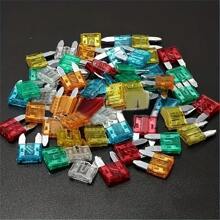 120 pezzi/Scatola Fusibili automobilistici AL piccoli 2A/3A/5A/7.5A/10A/15A/20A/25A/30A/35A, 12 pezzi di ogni misura + 10 slot Porta-fusibili tester