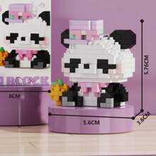 1 Set de Adorables Juguetes de Botella de Rompecabezas de Ensamblaje a Presión con Forma de Criatura de Mascota Panda, Diamante de Olla Caliente, Adecuado para Volver a la Escuela, Año Nuevo, Pascua, San Valentín, Cumpleaños, Regalos Festivos