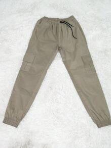 CARGO JOGGER Pants With Side Pocket With Elastic Streetwear - 卡其色 - 查看 3