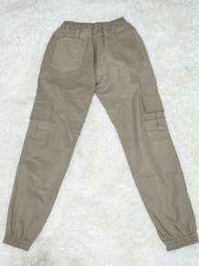 CARGO JOGGER Pants With Side Pocket With Elastic Streetwear - 卡其色 - 查看 4