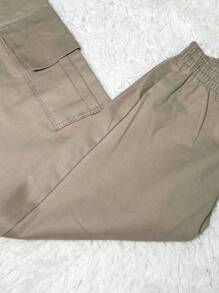 CARGO JOGGER Pants With Side Pocket With Elastic Streetwear - 卡其色 - 查看 2