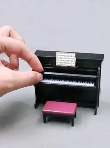 1 pièce Piano noir miniature de simulation, accessoires de maison de poupée 1:12, décoration de meubles miniatures réalistes DIY, couleur aléatoire, peut être facilement endommagé pendant l'expédition, jouets pour enfants, cadeau d'anniversaire, maison de poupée, meubles de maison de poupée, meubles de maison de poupée