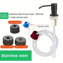 1 Set Kitchen Sink Liquid Soap Dispenser Pumps, Stainless Steel Head Sink Hand Lotion, Soap Dispensers With Tube Hose Bottle Accessories