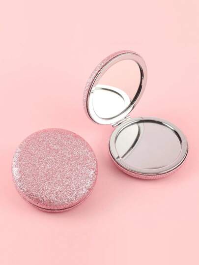 1个闪亮亮片小镜子 - 超便携，高品质PU折叠，口袋大小，优雅手持化妆镜，适合旅行、办公室、卧室、浴室 - 生日、母亲节、复活节和其他庆祝活动的完美礼物，化妆，便宜，房间装饰，梳妆台，旅行，卧室，化妆配件，镜子，化妆镜，迷你镜，便携式镜子，小镜子，手持镜，便宜，圣诞礼物，化妆，化妆工具，便宜货，礼物，女士礼物，圣诞礼物