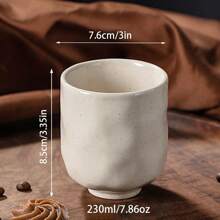 1PC 230ml/7.86oz Creative And Minimalist Ceramic Mug, And Fashionable Coffee Cup, Metal Spotted Espresso Cup Back To School - A - View 2