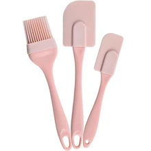 3件套烘焙工具套装、蛋糕抹刀、硅胶刷、多用途厨房用具（北欧绿、北欧粉）