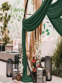 1pc Pearl Chiffon Fabric, Solid Color Suitable For Wedding,Party,Easter Backdrop,DIY