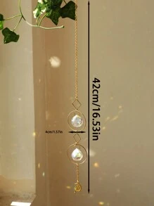 1 件波西米亚风太阳捕手挂饰 - 水晶棱镜彩虹制作器，手工制作的金链太阳和月亮装饰品，适用于窗户、花园或家居装饰、家居装饰、房间装饰、墙壁装饰 - 彩色 - 查看 10