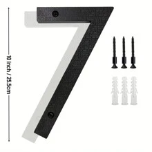 10 Inches, Floating Metal Modern House Number, Stainless Steel Texture Party Decoration Number, Outdoor Address Sign, Garden Gate And Mailbox Decoration Number,With Installation Kit - Multicolor - View 24