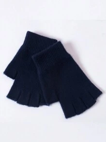 1 双男女通用纯色针织半指手套，羊毛保暖骑行护腕手套，适合秋冬季节，方便日常使用和工作。 - 彩色 - 查看 28