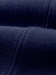 Sudadera de mujer con capucha estampado corazón sencillo, ropa holgada Casual de mujer - Azul Marino - Ver 6