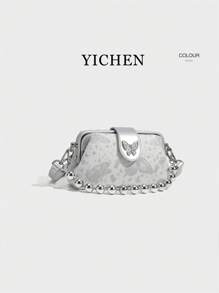 Túi đeo vai đính hạt thêu YICHEN dành cho nữ, Túi xách đeo chéo, Túi tote, Túi đựng điện thoại Valentine - Bạc - Xem 1