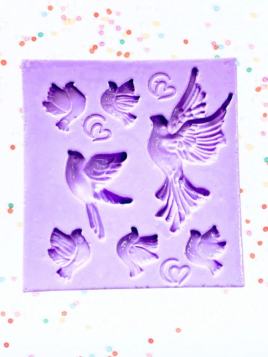 Molde de Silicone F1697 para Confeitaria - Roxo - Visão 1