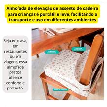 Child Booster Seat For Chair Comfortable Cushion Adjustable With Safety Belt - 彩色 - 查看 2