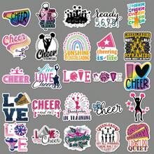 50 张欢呼贴纸，适用于装饰滑板、电脑、桌子、DIY 贴纸、曲棍球、欢呼熨烫、手工贴纸、欢呼、手工贴纸、儿童啦啦队服装 - 彩色 - 查看 4