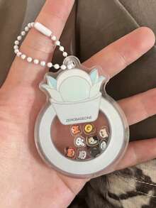 2pcs Acrylic Avant-Garde KPOP ZB1 Cartoon Keychain With Miniature Rhinestone Ring Light Stick Fan Peripheral Design - Multicolor - View 1