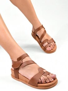 Women's Comfortable Papete Sandal - 駝色 - 查看 2