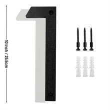 10 Inches, Floating Metal Modern House Number, Stainless Steel Texture Party Decoration Number, Outdoor Address Sign, Garden Gate And Mailbox Decoration Number,With Installation Kit - Multicolor - View 21