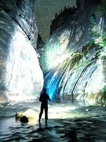 1pc Strong Light LED Flashlight,Battery Display, COB Side Light, Plastic Rechargeable Portable Type C Charging Lamp Long-Range Telescopic Zoom Outdoor For Camping, Hiking, Hunting And Emergencies, Camping Accessories