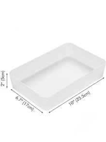 5 Pieces Set /10 Pieces Set Frosted Plastic Drawer Organization, 3 Size Desktop Drawer Divider Organization And Storage Box Cosmetics, Jewelry, Gadgets, Bathroom, Kitchen, Office, Bedroom, Vanity,For Holiday Beach, Bathroom Collection, Bedroom Collection, Large Capacity