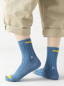 10 Pairs Boys Sports Socks, Ankle Length, Solid Color, Breathable, Fall Winter New Collection - Multicolor - View 5