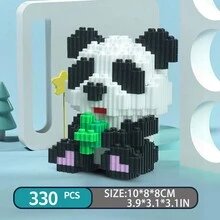1 Stück kreative Panda Handwerksblock Figur, Heimdekoration Tierfigur, ideales Geschenk für Valentinstag, Halloween, Weihnachten, Geburtstag - Verschiedenfarbig - Übersicht 15