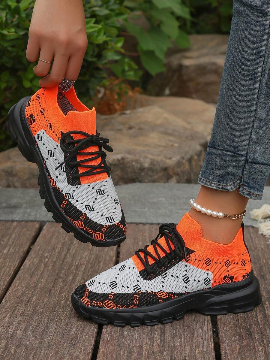 2024 Autumn New Arrival Women's Breathable Platform Casual Sneakers - Red - View 1