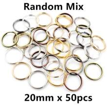 50-200 stuks Diameter 5-20mm Open Jump Rings Dubbele Lussen Goud Zilver Kleur Split Ringen Connectoren Voor Sieraden Maken Benodigdheden DIY Accessoires