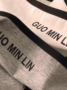 7pcs/Pack Ladies Letter Print Contrast Color Soft & Comfortable Underwear - Multicolor - View 6
